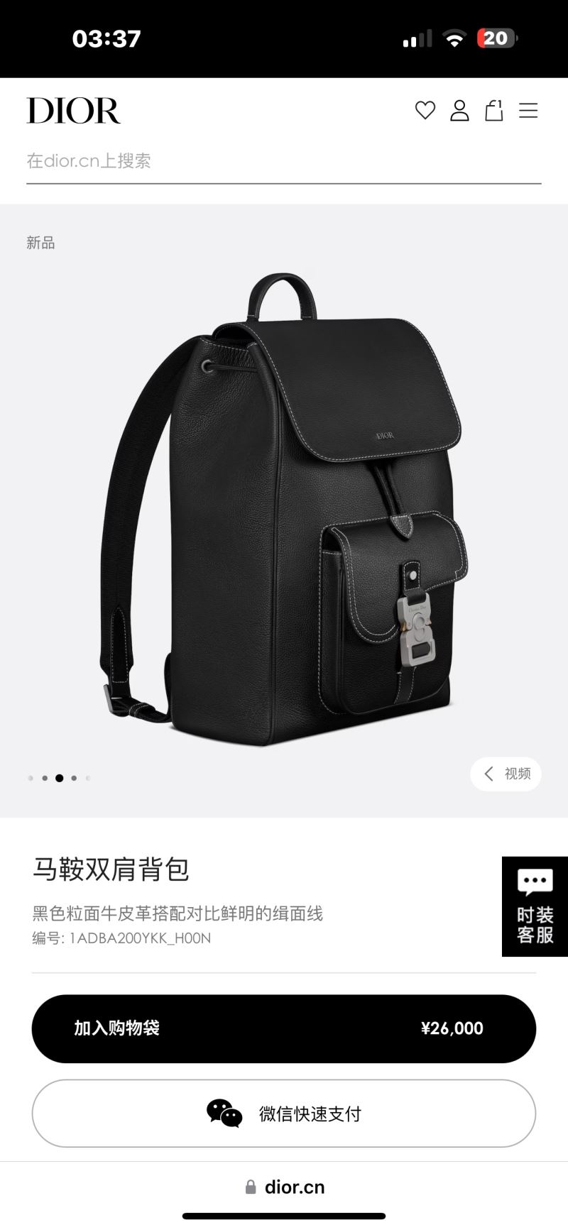 Christian Dior Backpacks